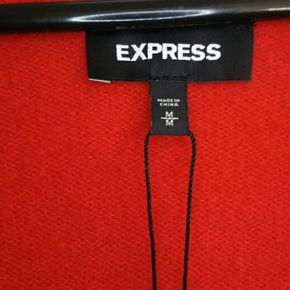 NWT EXPRESS Red Wrap Sweater - Picture 3 of 11